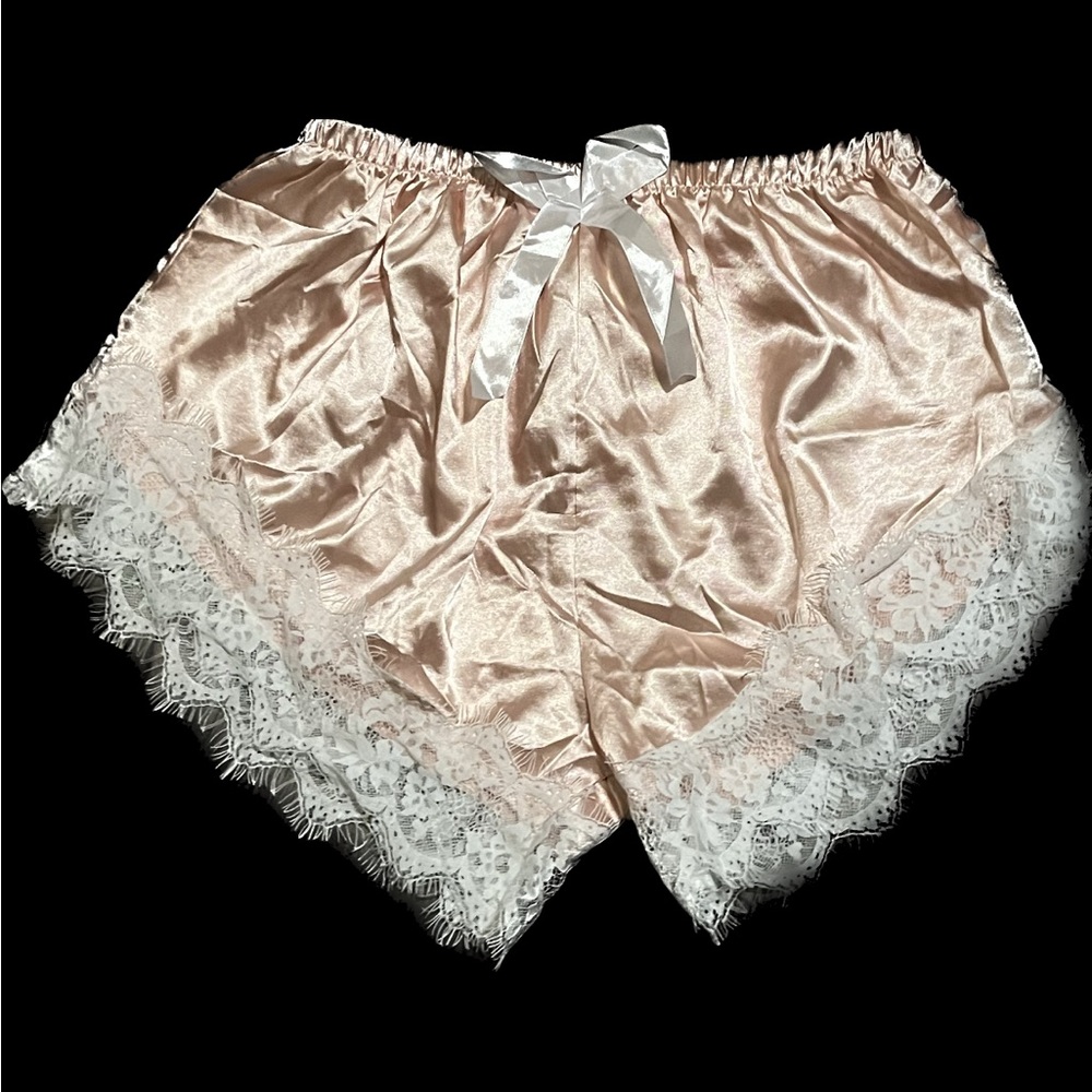 Vintage satin sleep shorts